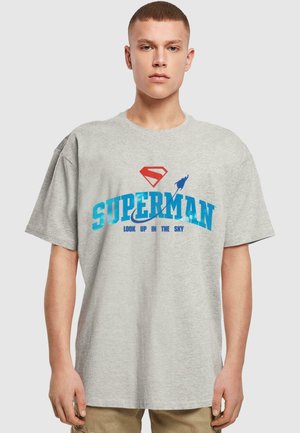 SUPERMAN LOOK UP IN THE SKY HEAVY OVERSIZE TEE - Print T-shirt - grey