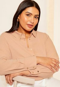 Curves Like These LONG SLEEVE  REGULAR FIT - Užsagstoma palaidinė - pink