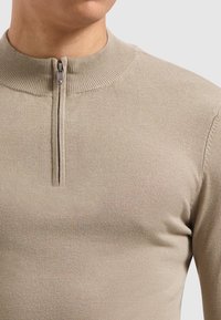 Pure Path HALF ZIP LS  - Strickpullover - taupe