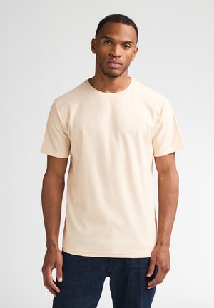 Petrol Industries, HERRINGBONE JERSEY T-SHIRT HAYDEN - T-shirt basic - stone white