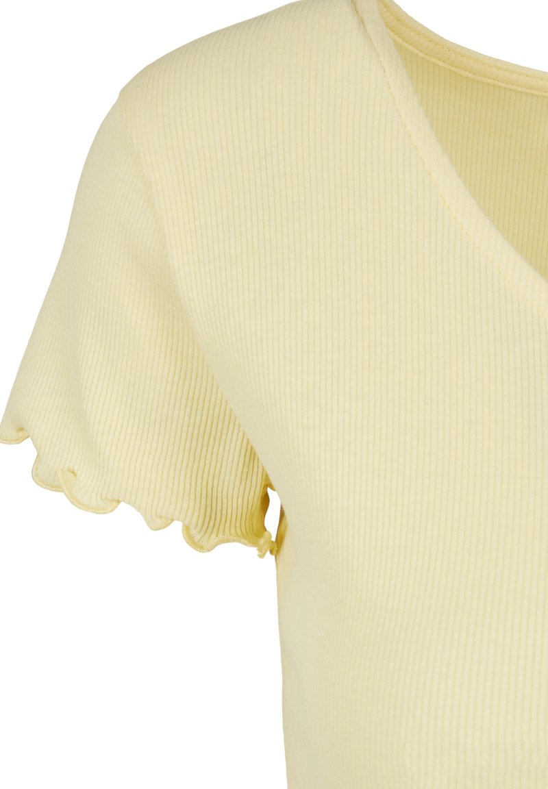 Damen Strickjacken | Urban Classics LADIES CROPPED BUTTON UP RIB TEE Strickjacke soft yellow/gelb - MB39254 Damen Strickjacken | Urban Classics LADIES CROPPED BUTTON UP RIB TEE Strickjacke soft yellow/gelb - MB39254