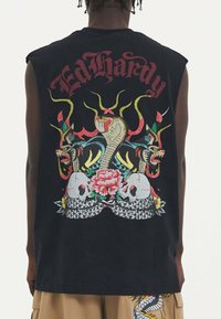 Ed Hardy SNAKE & SKULL IN FLAMES SLEEVELESS  - Top - black