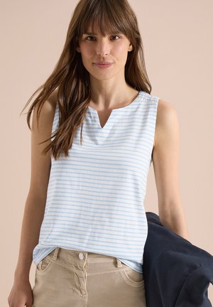 Cecil TOP MIT SPLIT NECK UND STREIFEN - Débardeur - light sky blue