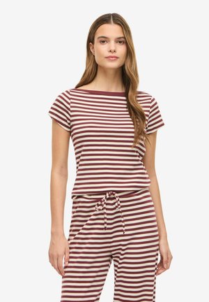 Noisy May T-SHIRT NMSTORMI - T-shirt con stampa - tawny port1