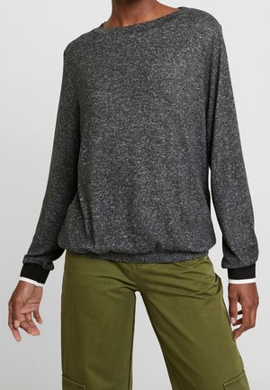 Strickpullover - mottled black