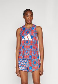 adidas Performance FARM TANK - Viršus - bright red/signal cyan