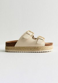 New Look Wide Fit WIDE FIT  PLATFORM BUCKLE - Muiltjes - white