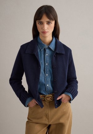 WITH REGULAR FIT - Cardigan - navy blue