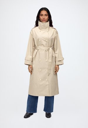 Gina Tricot, HIGH NECK TRENCH COAT - Класическо палто - beige (1040)