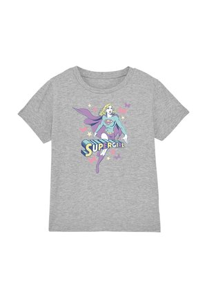 Cotton Soul, DC SUPERGIRL PASTELS - Print T-shirt - mottled light grey