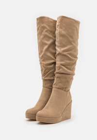 Anna Field Wide Fit Stivali con i tacchi - beige