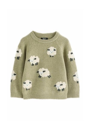 REGULAR FIT - CREW NECK - Strickpullover - green sheep