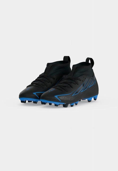 adidas F50 HYPERFAST CLUB MID FIRM GROUND MULTI GROUND KIDS UNISEX - Football boots artificial grass - core black/lucid ray blue — foto 3