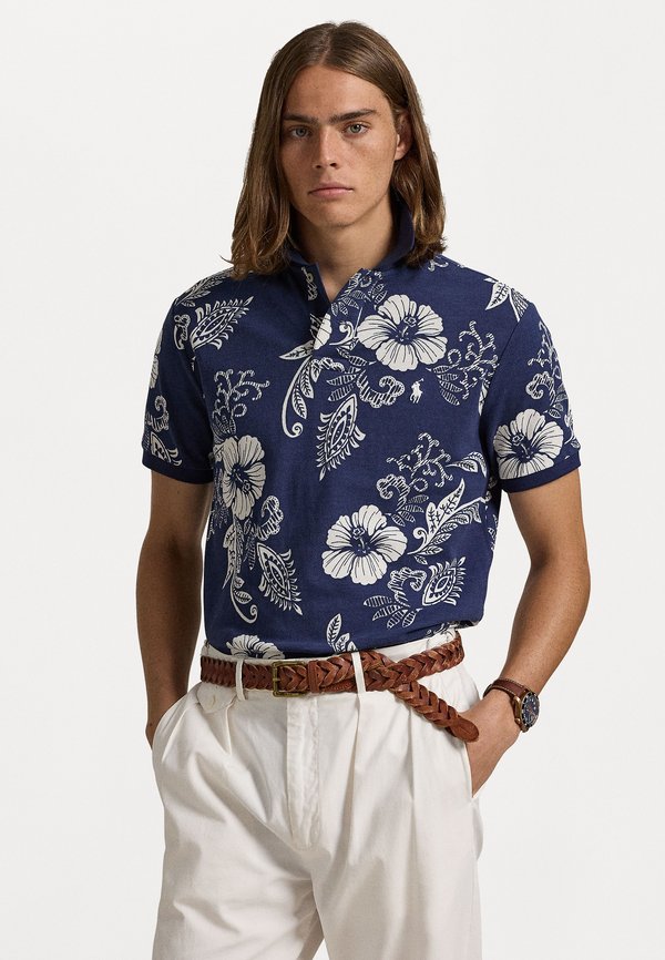 CUSTOM SLIM FIT HIBISCUS MESH SHIRT - Polo shirt - two tone hibiscus