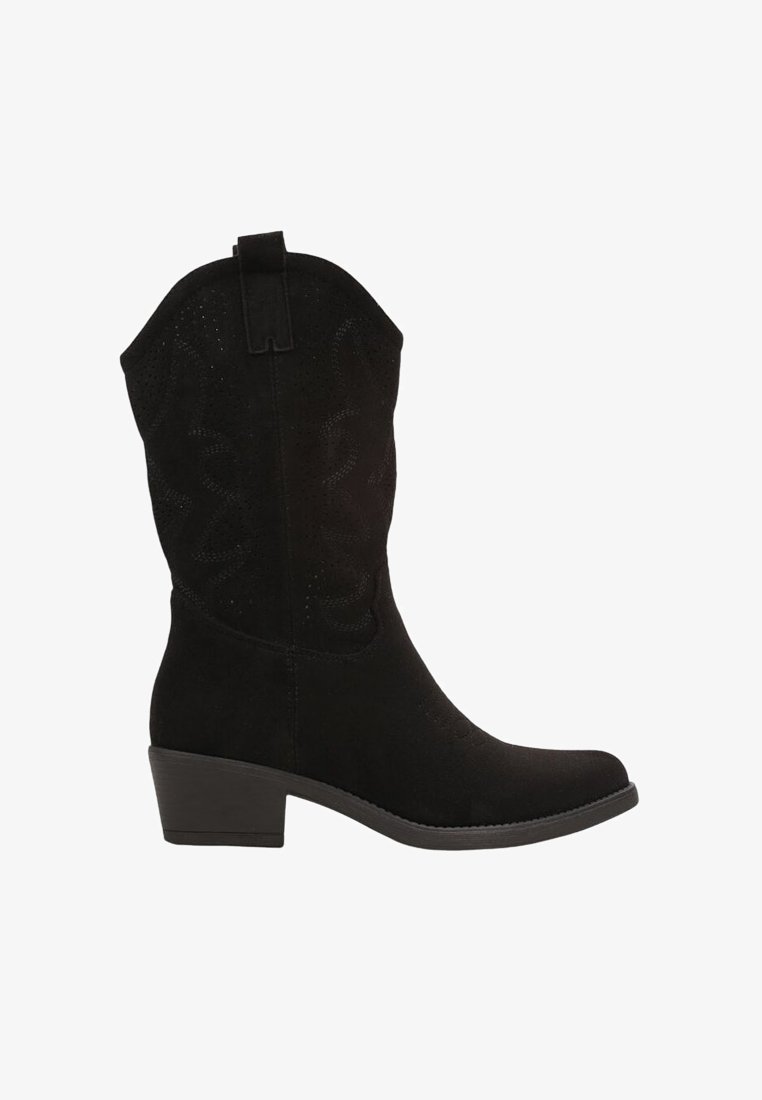 Super Mode Bottines de cowboy motard noir - Main Image