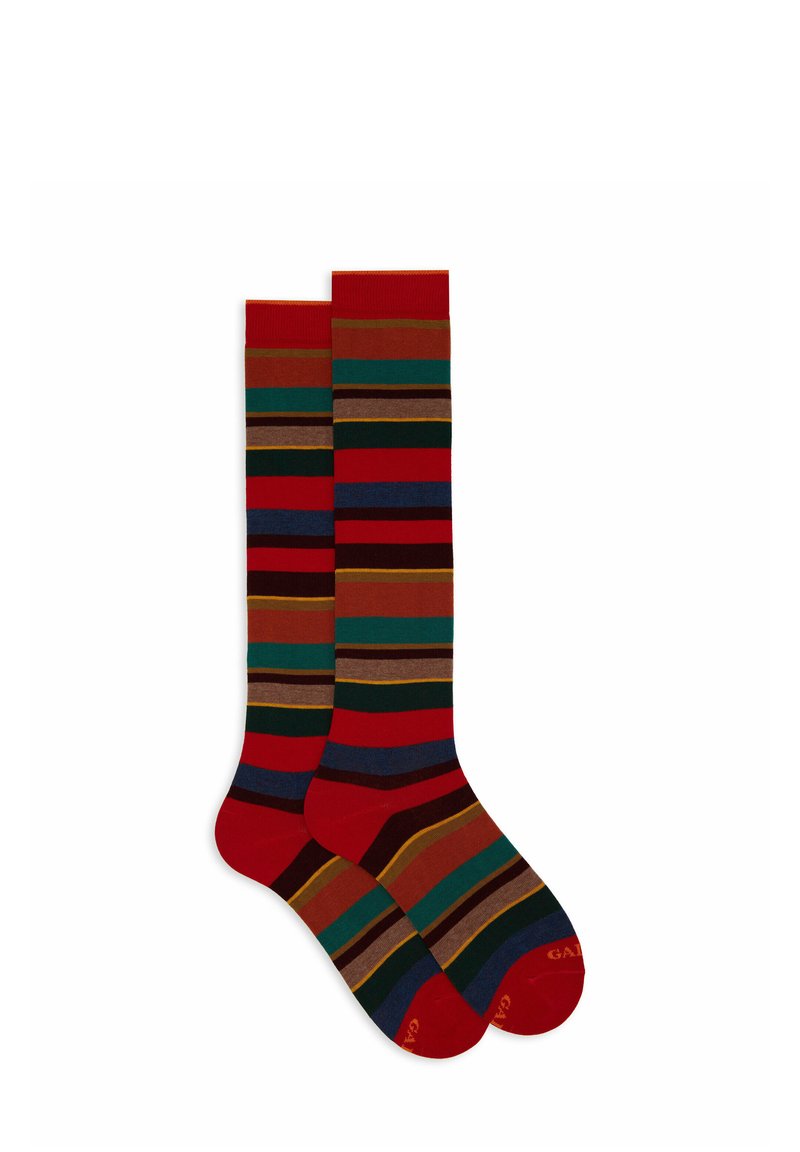 Gallo STRIPES - Calzettoni - rosso mostarda