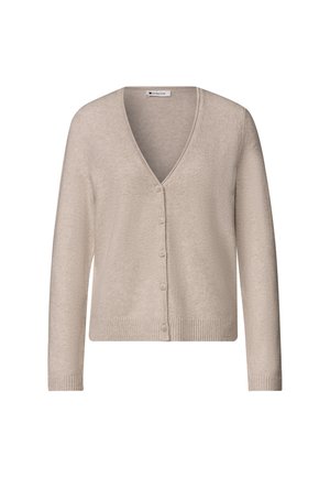 Street One, CADIGAN MIT V-NECK UND KNOPFLEISTE - Vest - clay sand mel.