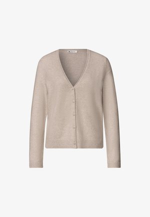 Street One, CADIGAN MIT V-NECK UND KNOPFLEISTE - Strickjacke - clay sand mel.