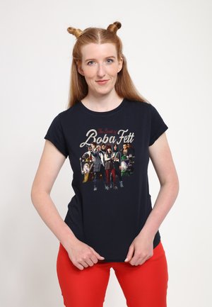 THE BOOK OF BOBA FETT SUPPORT PLAN - Print T-shirt - navy blue