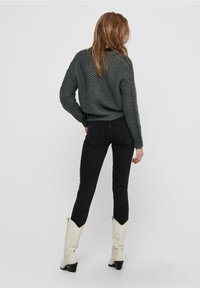 JDY Chaqueta de punto - mottled dark grey