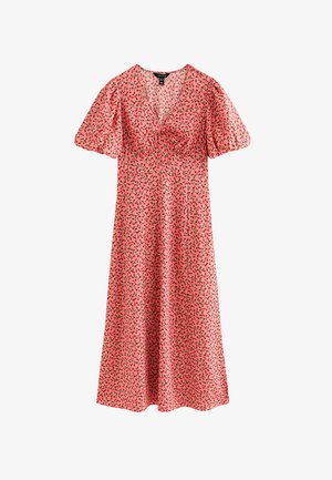 New Look, ROSE PRINT PUFF SLEEVE MIDI DRESS - Vestito casual - pink pattern