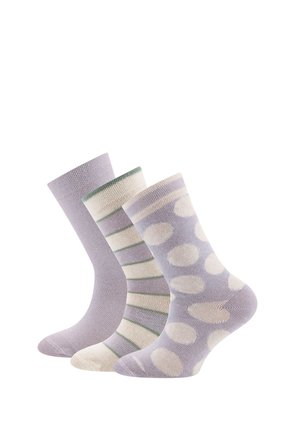3ER PACK PUNKTE RINGEL - Socks - hell flieder latte
