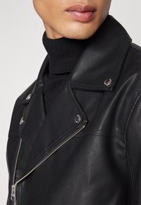 Only & Sons ONSASHER BIKER  - Faux leather jacket - black