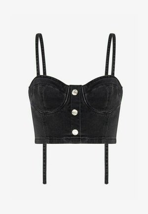 MOSCHINO JEANS, CROP , ciemnoszary
