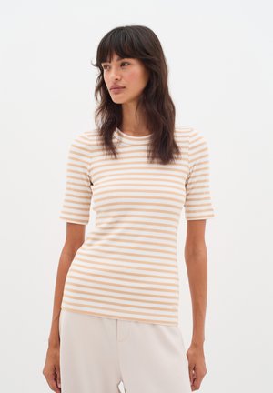 DAGNA STRIPED - T-shirt print - alabaster pure white stripe