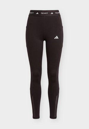 adidas Performance, STASH POCKET FULL LENGTH LEGGINGS - Tights - aurora coffee