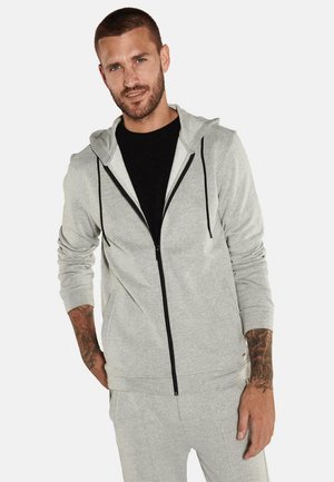 Emilio Adani MIT KAPUZE - Zip-up sweatshirt - hellgrau