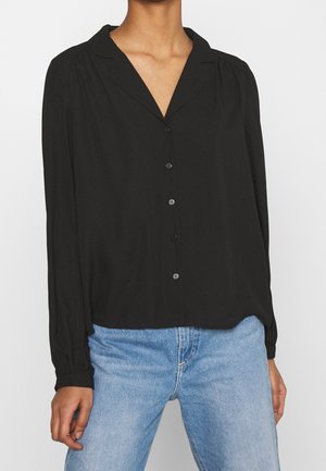 Button-down blouse - black