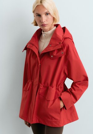 OYSHO 10K WATERPROOF A-LINE JACKET - Veste imperméable - geranium red