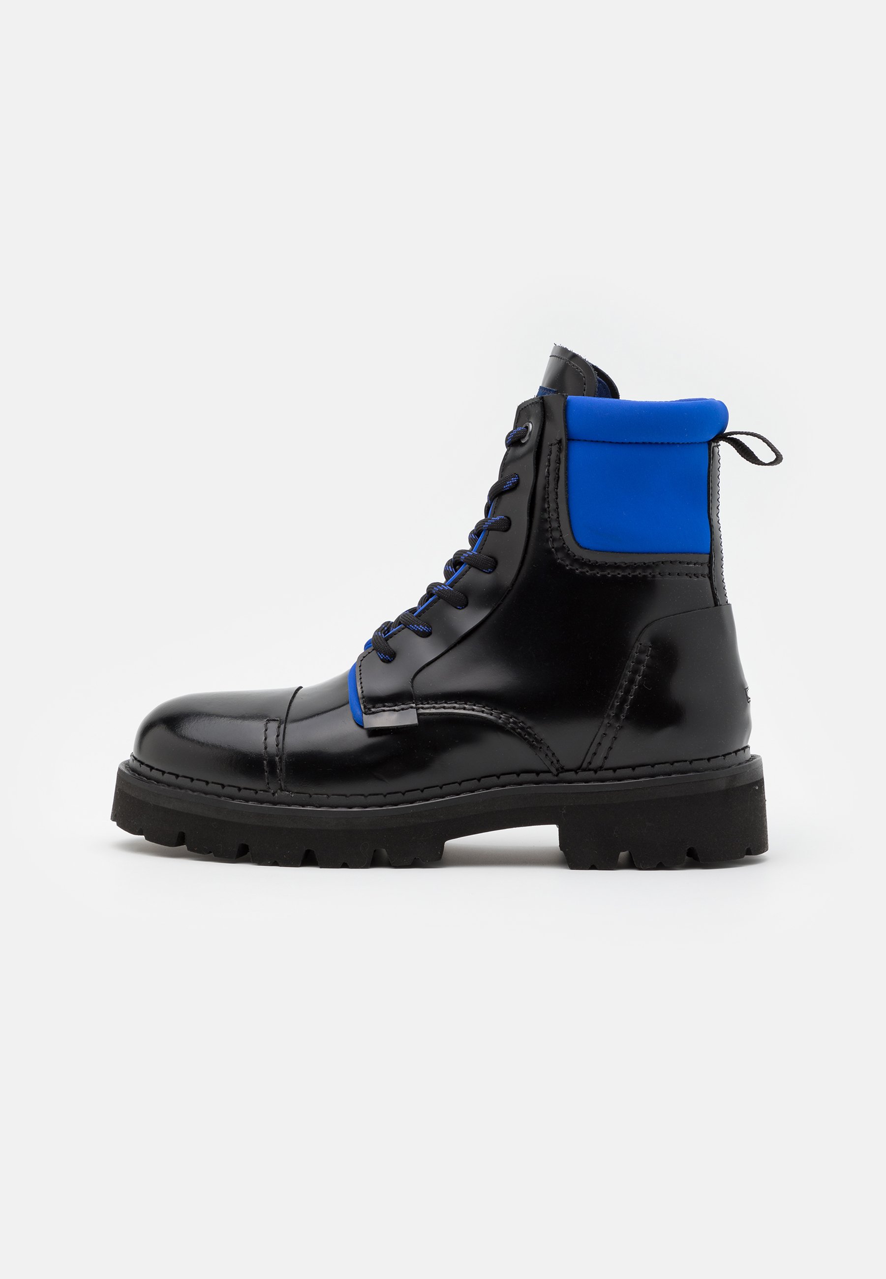Tommy Jeans FASHION POP COLOUR BOOT - Bottines à lacets - black/providence  blue/noir - ZALANDO.BE