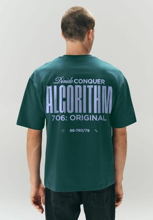 Nyomott mintás póló - teal