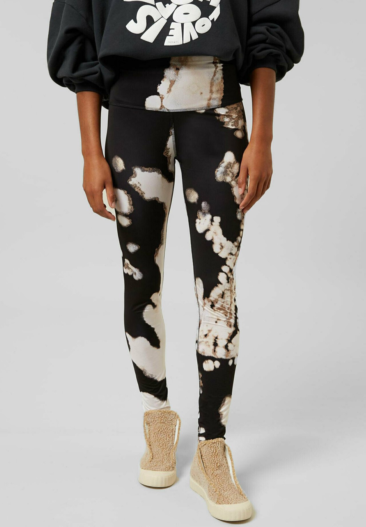 10DAYS YOGA - Legging - almost black/zwart - Zalando.nl
