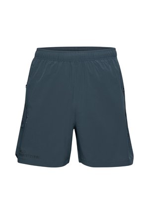 Heren sportshorts in donkergrijs met een elastische tailleband, zijzakken en een lichte, gladde textuur. Met logo-detail.
