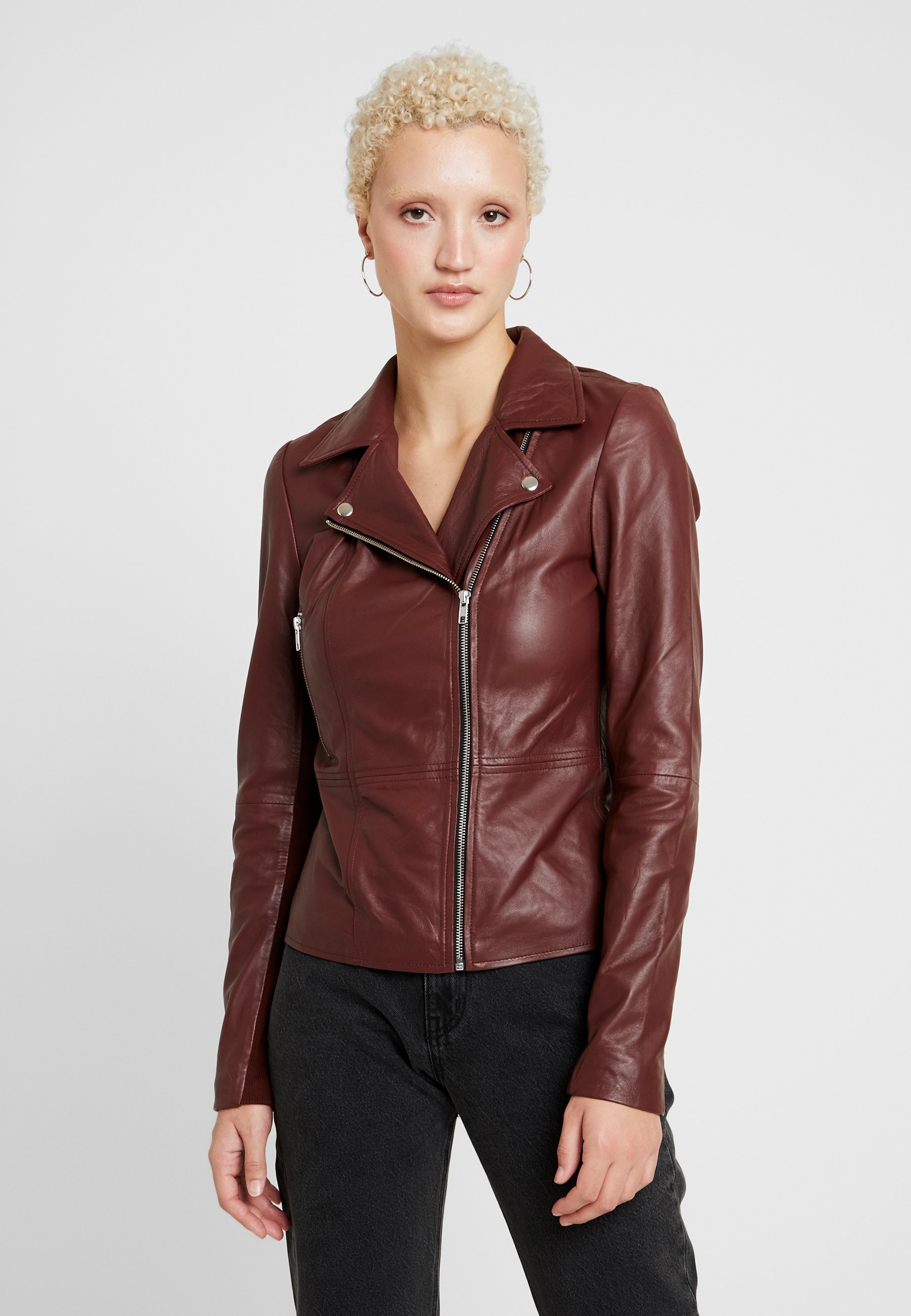 YAS Tall YASSOPHIE JACKET Leren jas tawny port YAS Tall YASSOPHIE JACKET Leren jas beech Zalando.nl