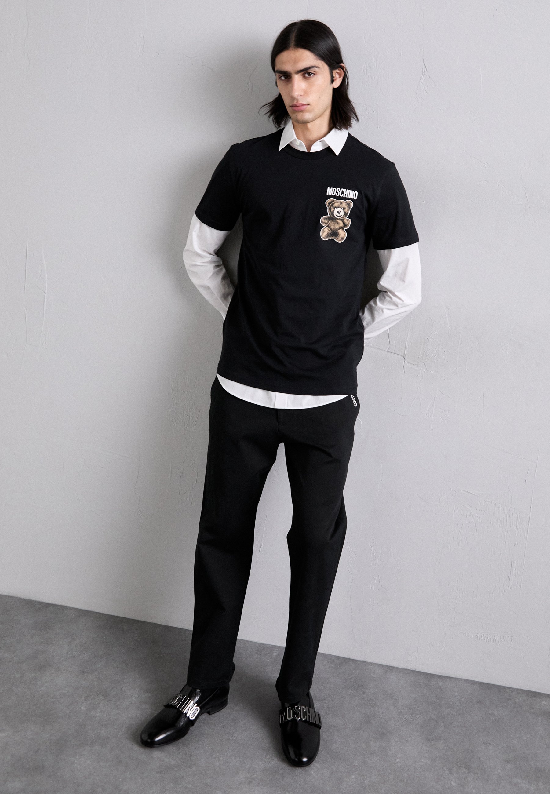MOSCHINO BEAR - Print T-shirt - black - Zalando
