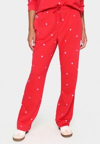 Saint Tropez Träningsbyxor - mottled dark red