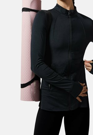 Sweater met rits - black