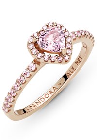 SPARKLING ELEVATED HEART - Anello - pink