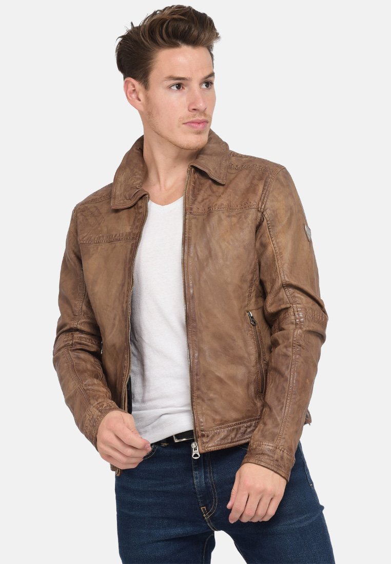 Kaporal - BODDY VINTAGE - Lederjacke - camel, Vergrößern