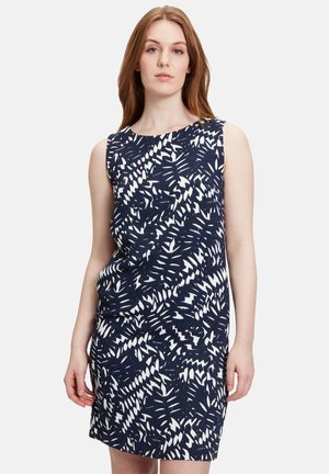 SOMMERKLEID MIT REISSVERSCHLUSS - Vestito casual - weiß dunkelblau