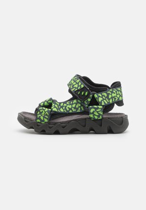 OLLY - Trekkingsandale - black/green