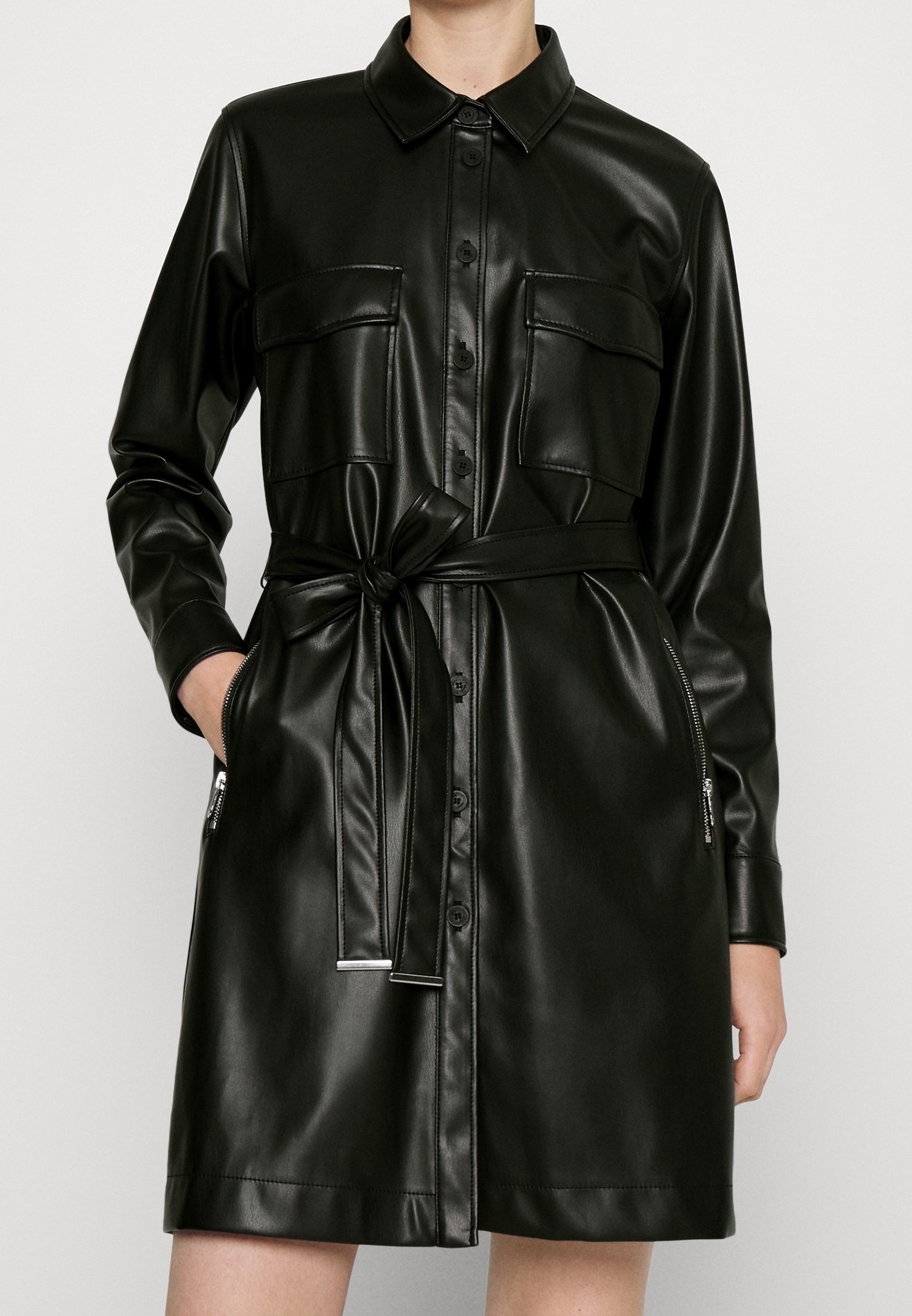 black leather shirt dress zara HUGO - - (Pre-owned) Core-25