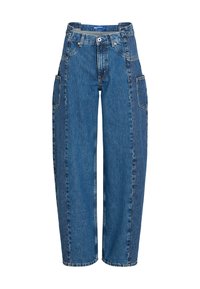 DECONSTRUCTED MID-RISE BAGGY - Jeans Relaxed Fit - washed blocked blue