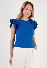 LELA Apdrukāts T-krekls - royal blue