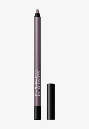 Crayon eye-liner MAC Kajal Excess violet avec base noire et capuchon retiré, montrant la pointe fine sur fond clair.