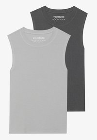 UNISEX 2 PACK BASIC RIB VEST - Top - forged iron/ultimate grey